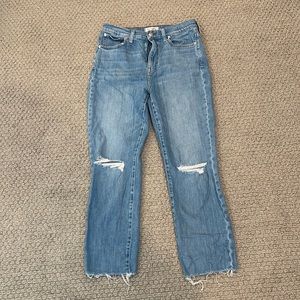 Madewell High Rise Slim Cropped Boyfriend Jean. Size 27